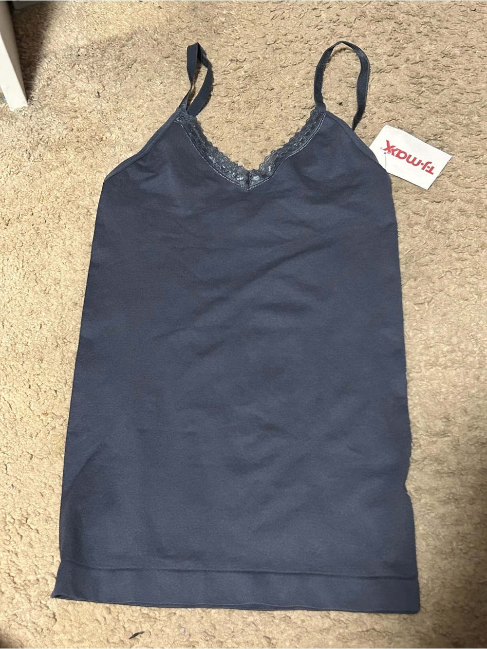 T.J.Maxx Navy Lace-Trim Camisole Slip